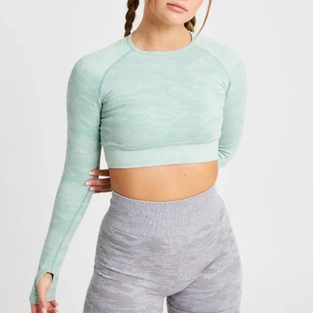 AYBL Women’s Green Camo Print Cropped Tank-Top